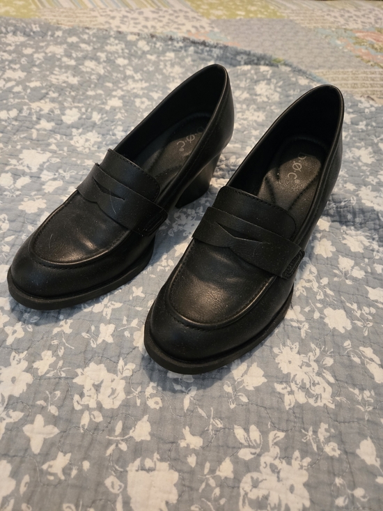 boc Shoes - boc Black Leather Wedge Loafer Pumps